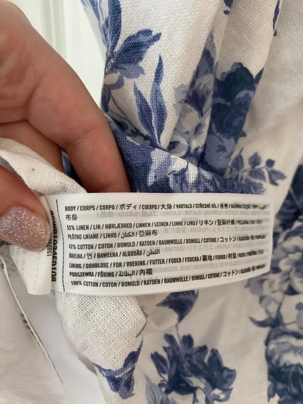 Abercrombie & Fitch white and blue floral dress, XLP